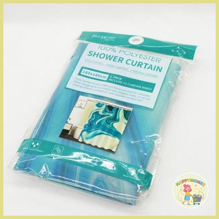 (HMOM2) TIRAI KAMAR MANDI TEBAL DESAIN ABSTRAK TIRAI KAMAR MANDI WATERPROOF KESUKAAN BUNDA MAMA MOMS