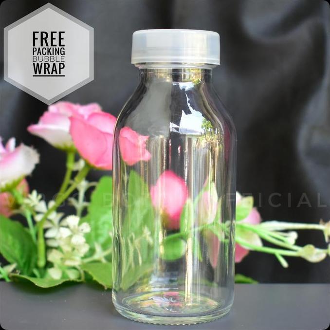 Botol Kaca 100ml Tutup Plastik Kedap Udara