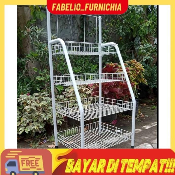 PROMO Rak Chiki 4 Susun Serbaguna/Rak Roti/Keranjang Roti/Keranjang Susun 4/Keranjang snack/Rak