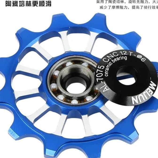 Meijun Pulley RD Bearing Ceramic 12T - Pulley Bearing Ceramic RD 12T