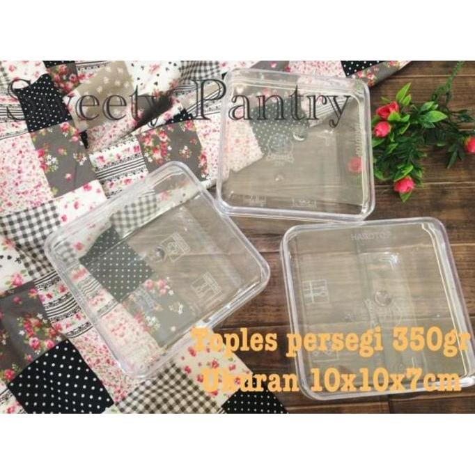 Toples kue kering hardtop 112 persegi ukuran 10x10x7cm
