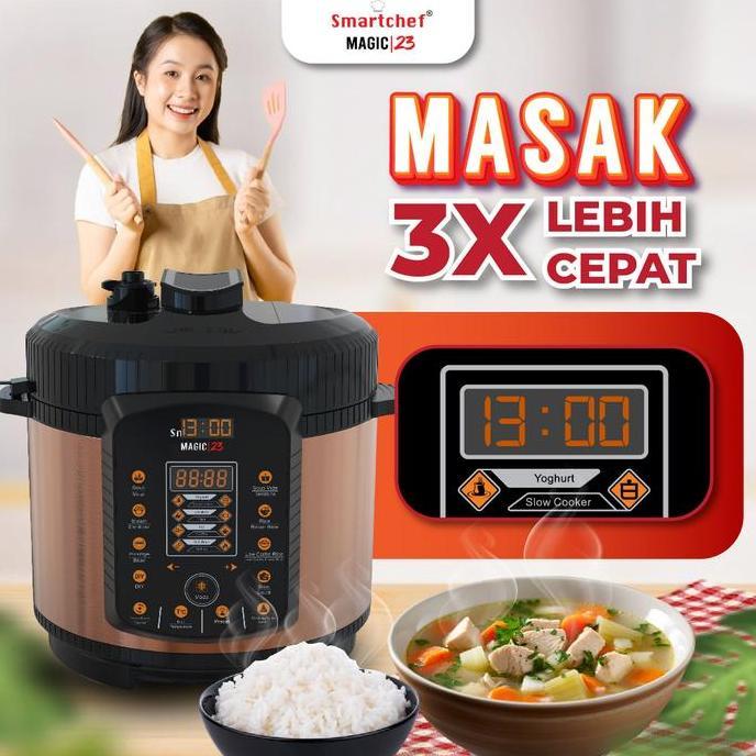 TERBARU SMART CHEF low carbo Rice Cooker presto listrik pressure cooker BISA GRAB