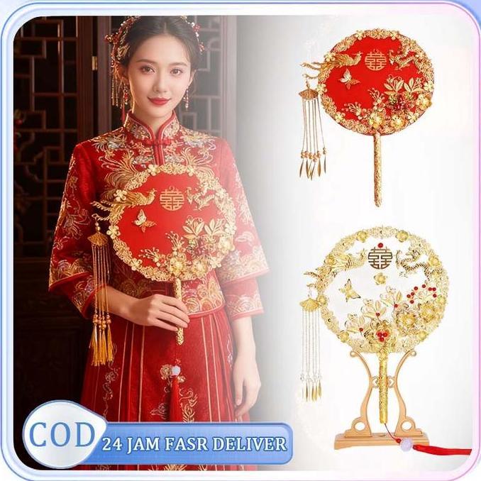 Terjangkau Kipas Pengantin Kipas Sangjit Merah Wedding Kipas Sangjit Chinese Kipas Wedding