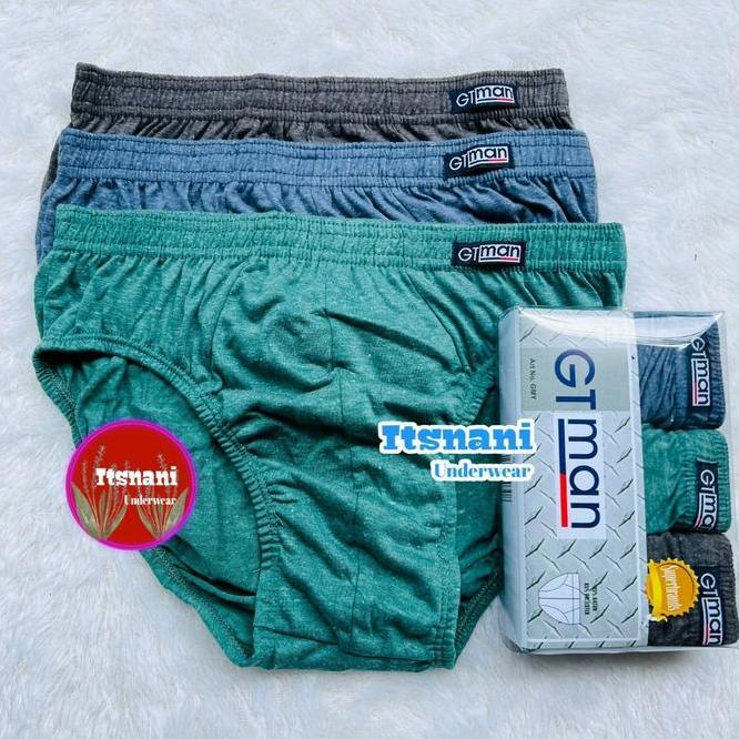 Cd Pria Gt Man Gmy Isi 3Pcs | Celana Dalam Cowok Gtman Bahan Katun Polyester