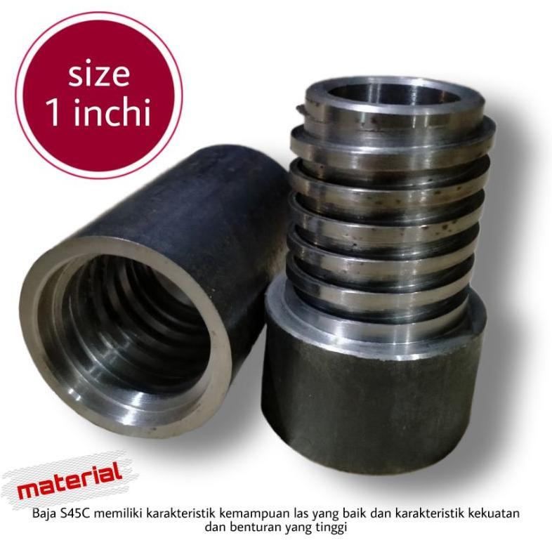 Sok Drat 1 Inchi - Sok Drat Sumur Bor - Bor Sumur - Luar Dalam - Untuk Pipa Satu Inchi