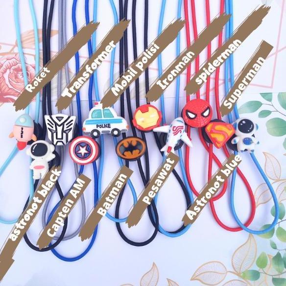 strap kalung masker anak laki laki karakter superhero