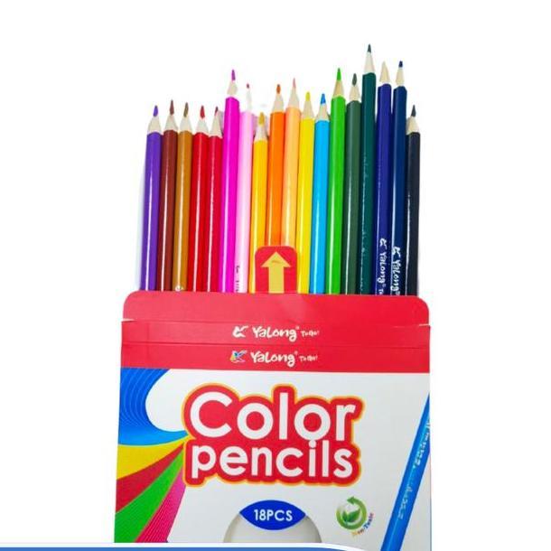 (HMOM2) PENSIL WARNA YALONG NON TOXIC HEXAGONAL COLOR CERAH DAN CEMERLANG 3TH+ KESUKAAN BUNDA MAMA M