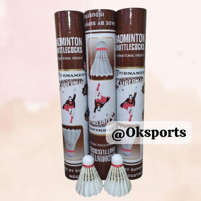 Cock Badminton / Cock Raket Badminton Superman Coklat