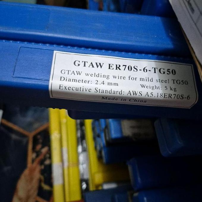 Terjangkau Kawat Las Tig Argon  Besi Carbon Steel 2.4Mm 1Kg
