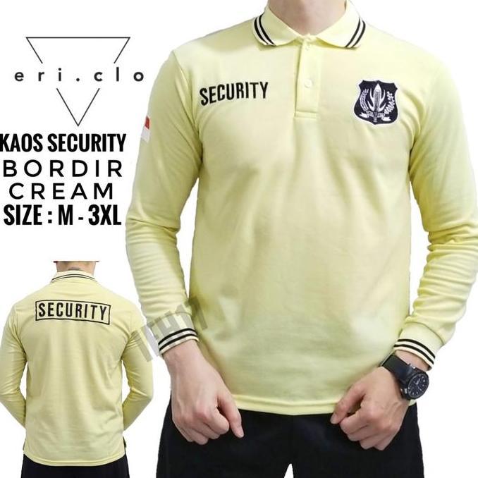 Kaos Security Lengan Panjang , Baju Security / Satpam , Kaos Polo Pria