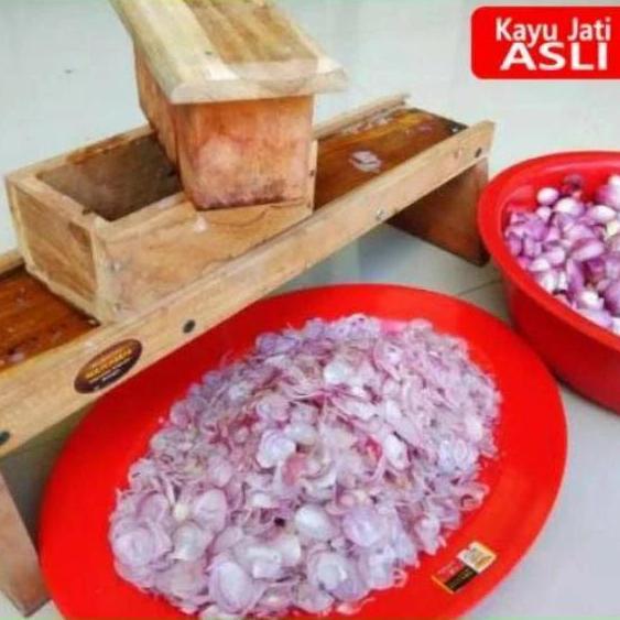 Pasah Bawang Merah Pemotong Kentang Kayu Jati