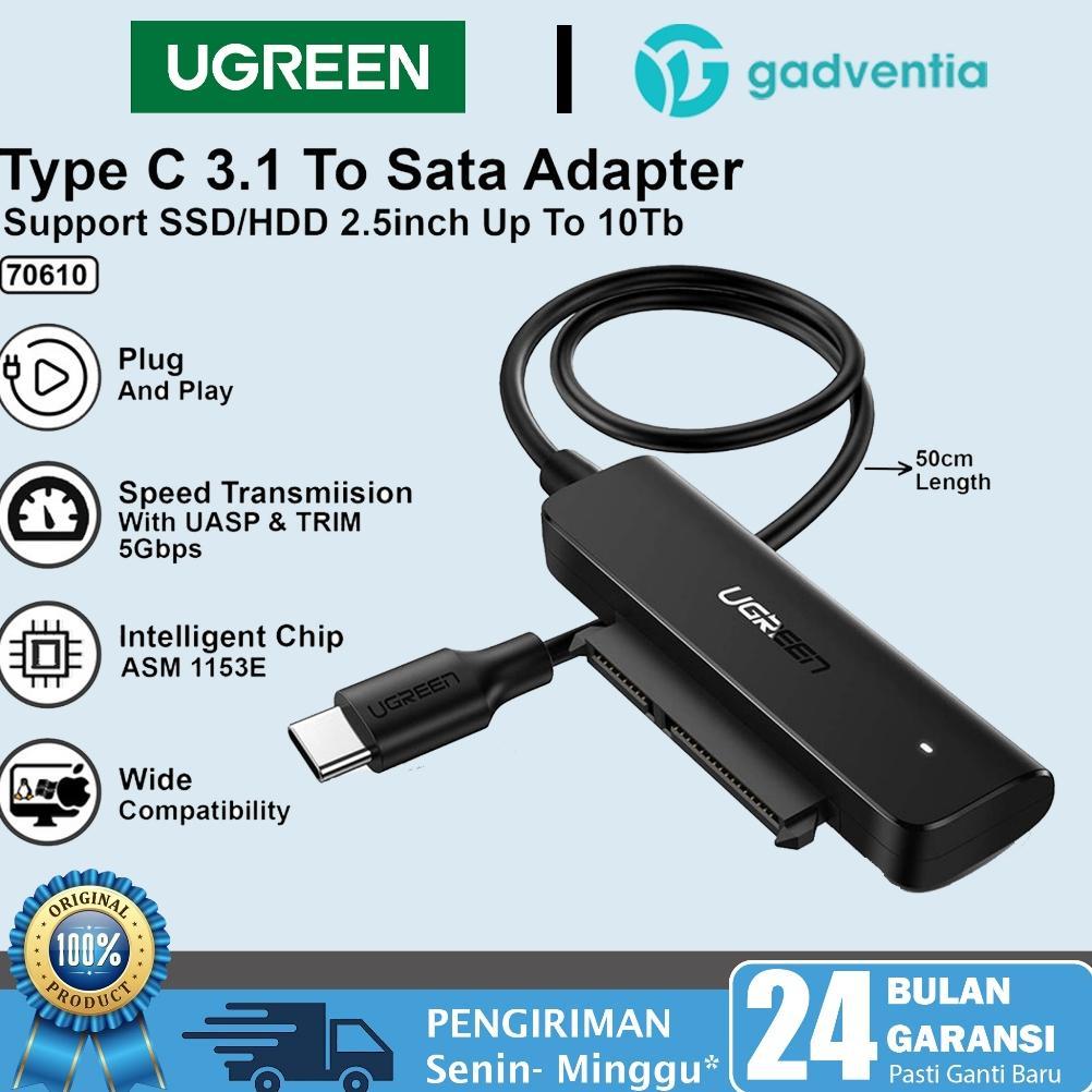 UGREEN Kabel Adapter USB 3.0 To Sata 2.5" Up to 6TB 10TB Data Transfer Hard Drive Converter HDD SSD 