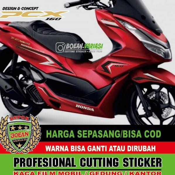 Cutting Sticker PCX 160 MERAH PCX 160 NEW MERAH Terlaris