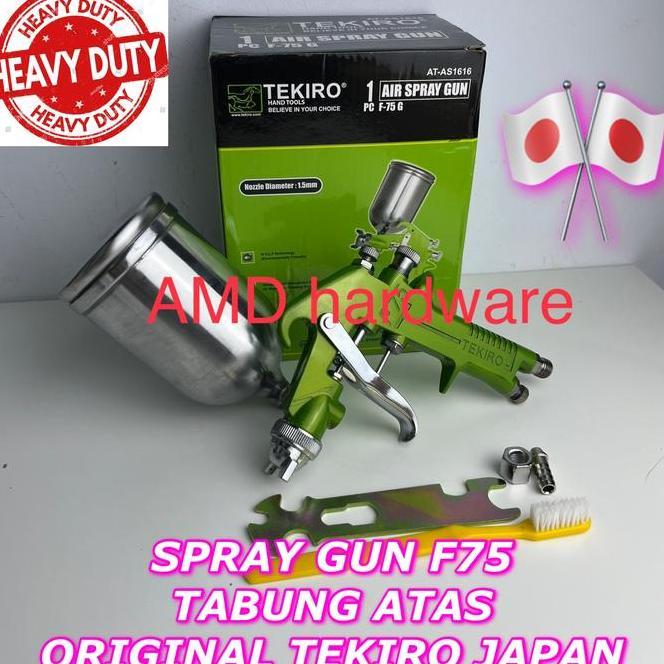 Tekiro Japan Spray Gun F75 G Tabung Atas Spet Semprotan Cat Kompresor