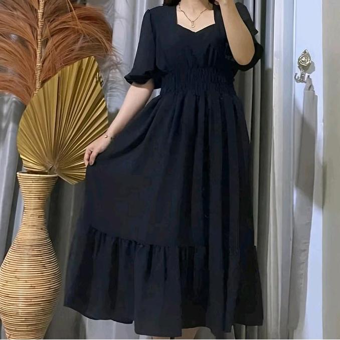 Daster Serut Dada Cringkel Airflow Kekinian Murah / Daster Jumbo Cringkel Ld 120 / Daster Kekinian J