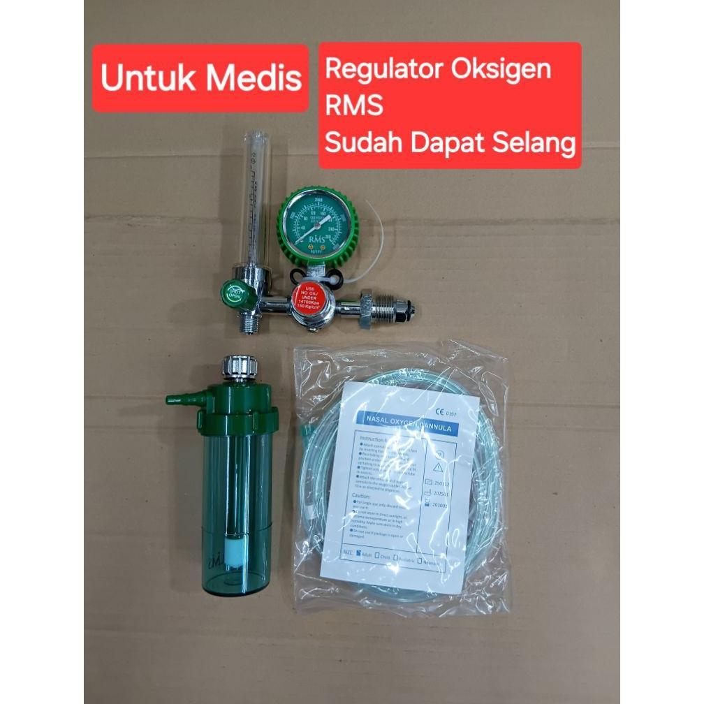 Regulator Oksigen RMS Untuk Medis Cocok Untuk Semua Ukuran Tabung Oksigen