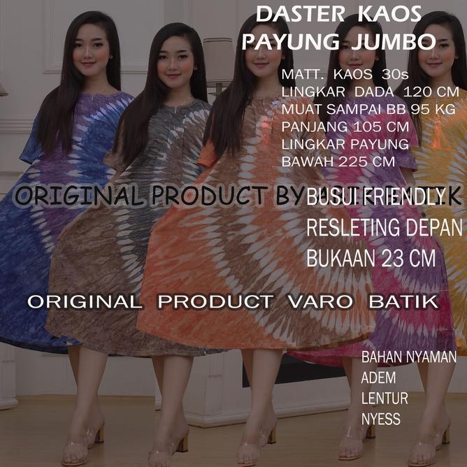 Paket 3Pcs Daster Kaos Payung Jumbo Busui Murah