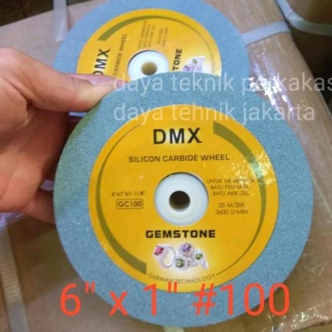 batu gurinda duduk asah batu 6" dmx / batu hijau asah pisau dmx 6"