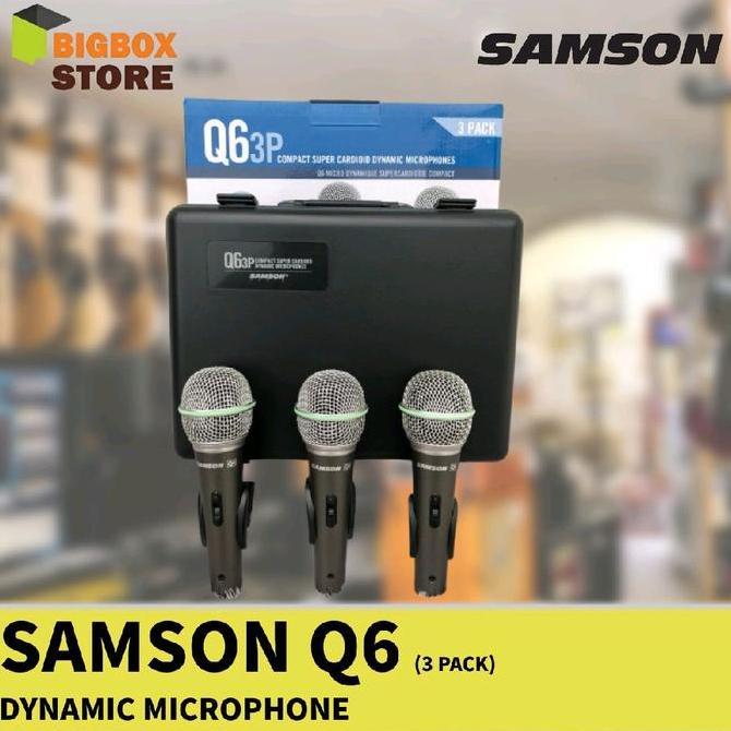 MICROPHONE / MIC SAMSON Q6 3P ISI 3 MIC DYNAMIC/ SAMSON Q6 ORIGINAL DAN TERPERCAYA