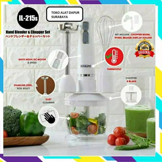 Blender Hand Chopper Set Multi Speed Idealife IL 215S - 215 S - IL215S