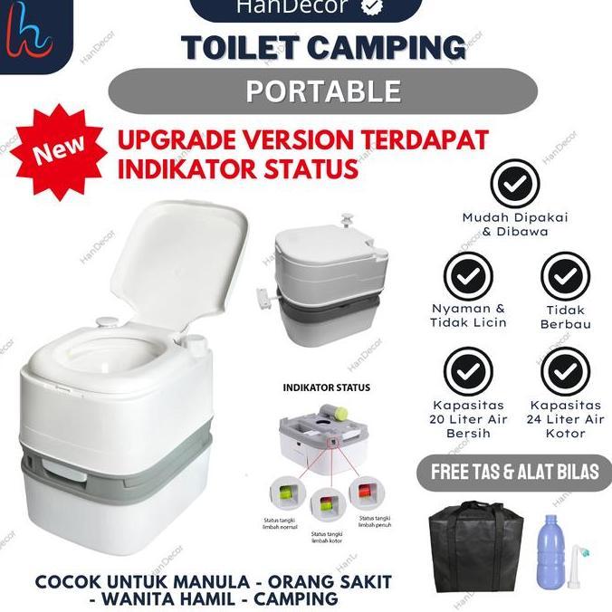 PORTABLE TOILET CAMPING OUTDOOR 24 LITER | TOILET CAMPING PORTABLE