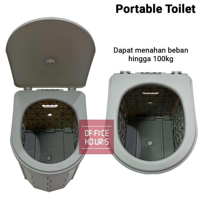 Portable Toilet for Camping Toilet Lipat dengan Tutup