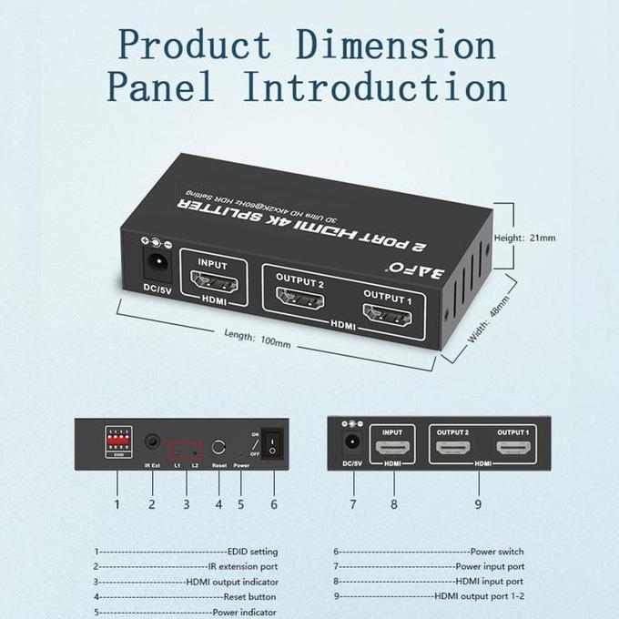 HDMI Splitter Bafo 2 port / 4 port / 8 port 4K