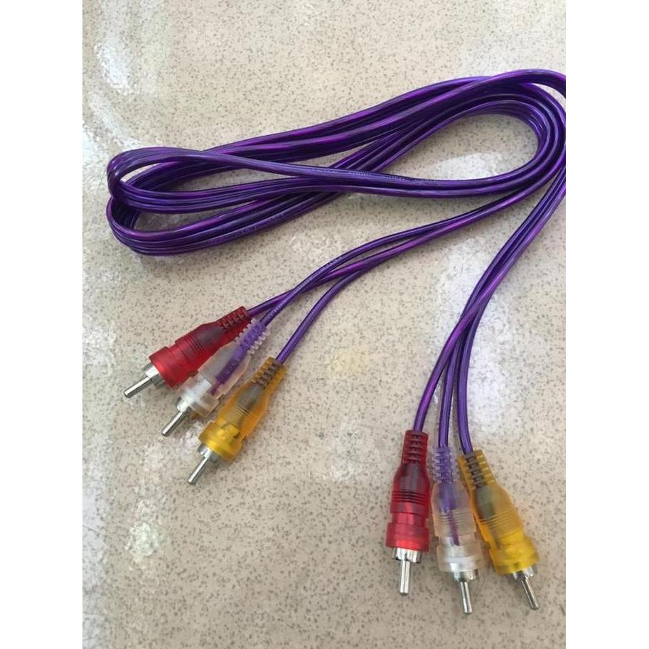 Kabel Jack RCA 3-3 Kabel AV Audio Video Kabel DVD Merah Putih Kuning