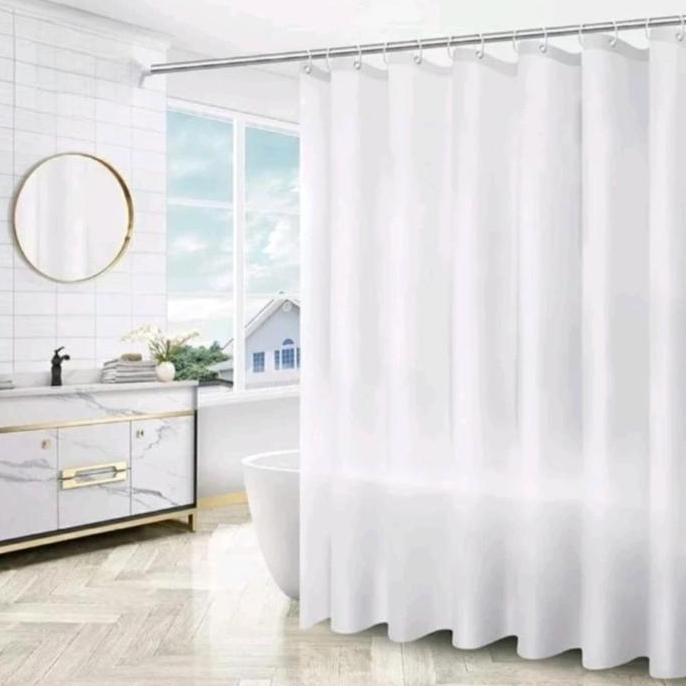 Shower Curtain Kamar Mandi 200 Cm x 200 cm Tirai Kamar Mandi