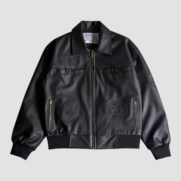 Grosir Evilspirit Leather Jacket - Catliyan Black Unisex