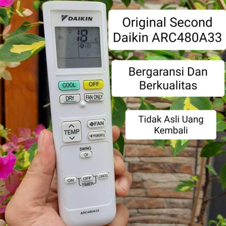 Remot Remote Ac Daikin Original Second ARC480A33 FTC15NV14 FTC20NV14 FTC25NV14 FTC35NV14 Bergaransi