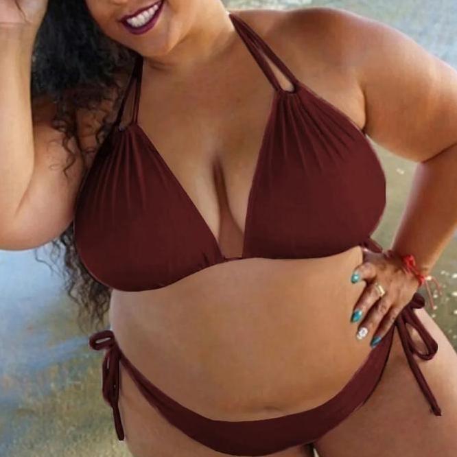 Sexy Bikini Set Swimwear Women Plus Size Bandage Swimsuit Thong M