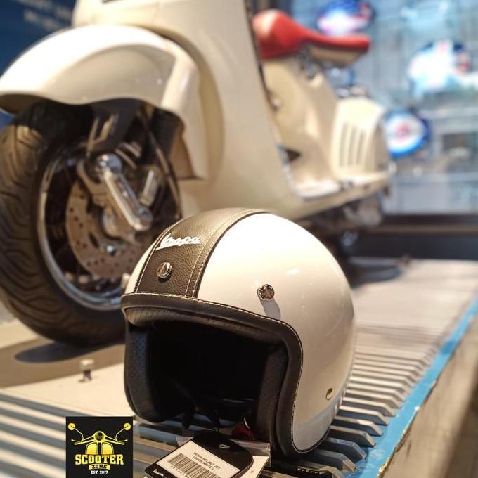 helm vespa white putih original Terlaris