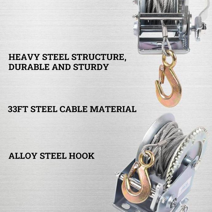 KATROL HAND WINCH 800 LBS KATROL MANUAL 2 ARAH ALAT DEREK TANGAN MANUAL BONUS MATA GERINDA