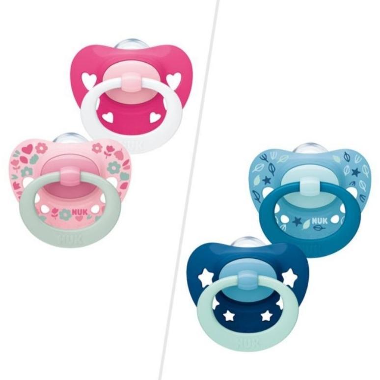 Parafelaa - Nuk Soother Silicone Pacifier Disney Mickey Minnie Empeng Bayi 0-18 Bulan 2 Pcs