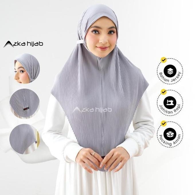 Jilbab Bergo Maryam Plisket Jersey Premium Muslim Kerudung Khimar Nyaman Panjang Syari