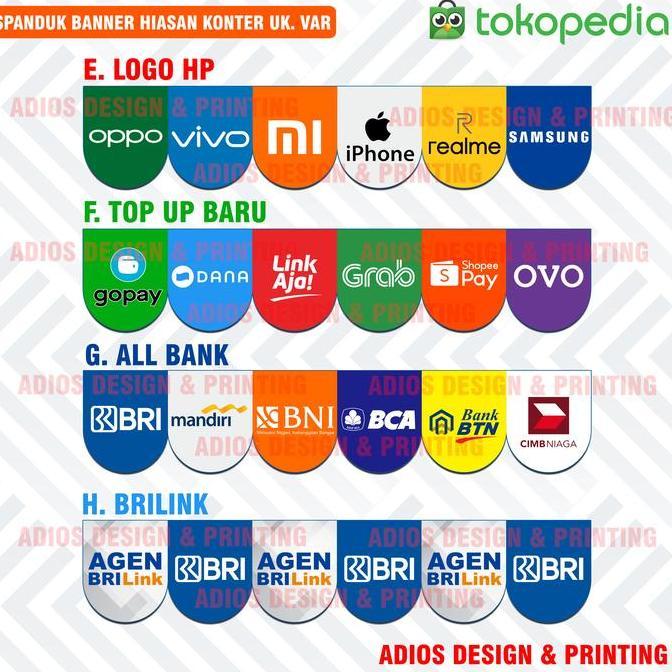 Promo Spanduk Hiasan Konter Pulsa atau Renda Konter COD