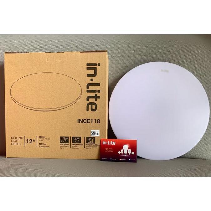 LAMPU LED PLAFON BARET CEILING LIGHT INLITE 12W 12 WATT - INCE118