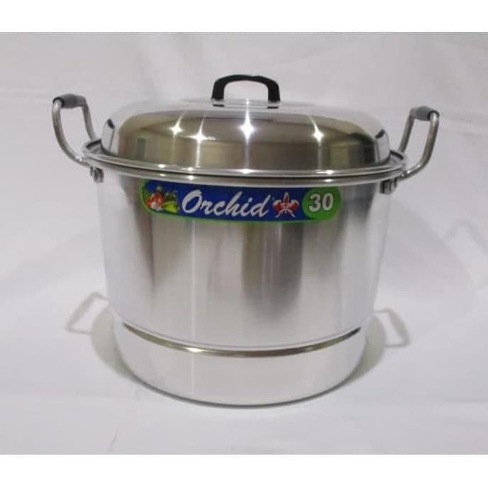 NEW Panci Sarang Serbaguna Orchid - Panci Langseng Aluminium 30