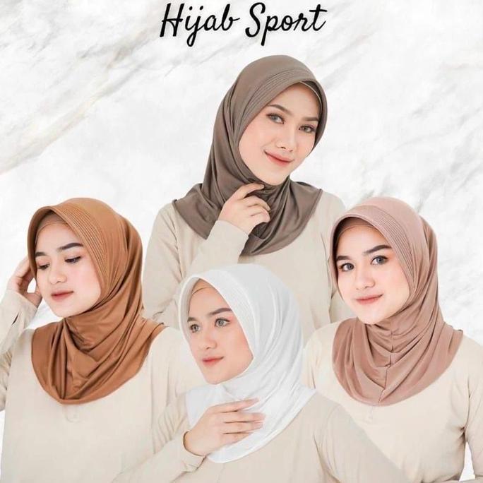 Jilbab Sport 50 RIBU DAPAT 4 PCS / Jilbab / Bergo Sport / Bergo Hamidah / Hijab Sport / Hijab Bergo 