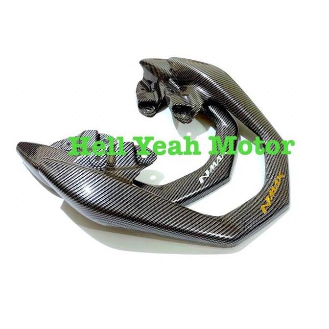 DS234 - Cover Behel Nmax Carbon + Tulisan Gold Murah Motor Yamaha Nmax