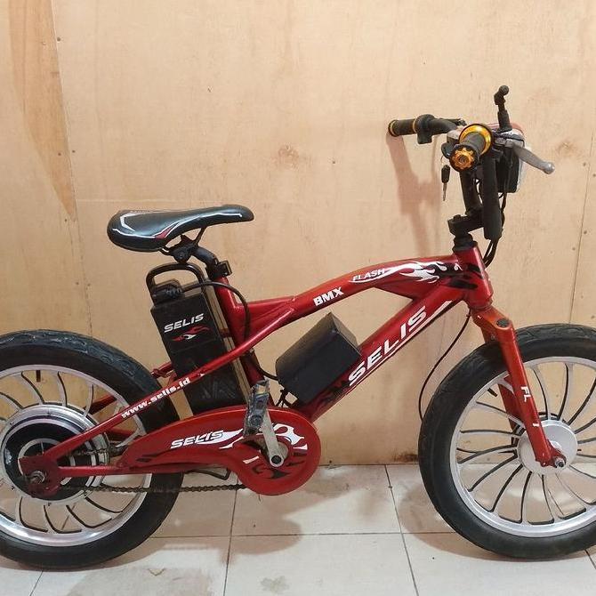New Sepeda Listrik Bmx Selis Uk 20 Inch  Tinggal Gas Poll