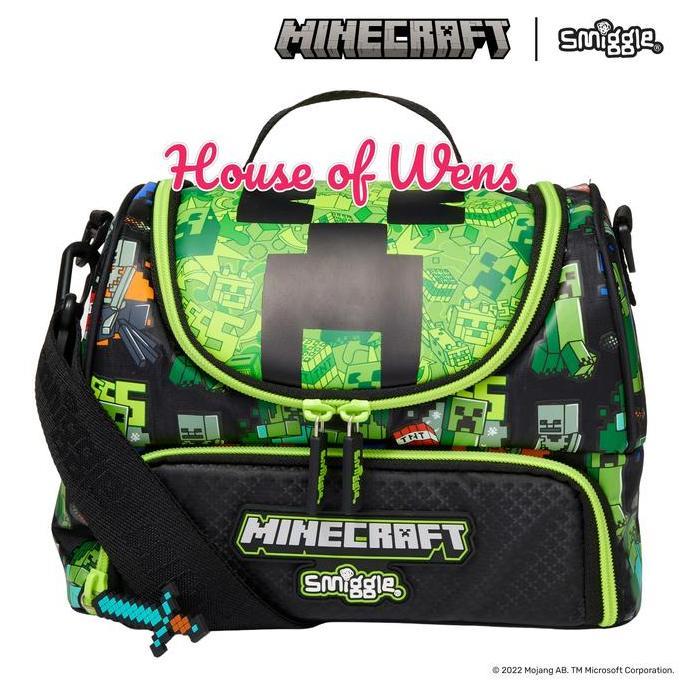 Smiggle Minecraft Strap Lunchbox Original - Tas Bekal Smiggle