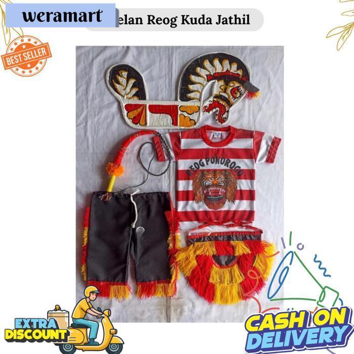 New Paket Kostum Anak | Setelan Reog Dan Kuda Jathil | Jaranan | Reog Ponorogo | Kostum Anak Reog Br