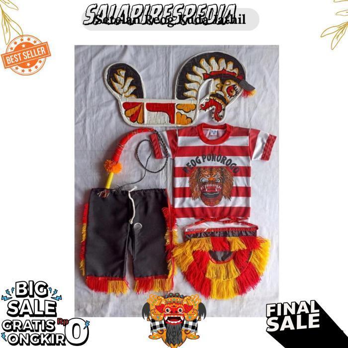 New Paket Kostum Anak | Setelan Reog Dan Kuda Jathil | Jaranan | Reog Ponorogo | Kostum Anak Reog Br
