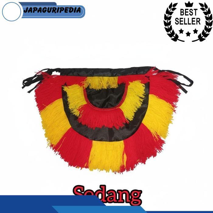 Embong Jaranan Reog Merah Kuning Rumbai Hias Kuda Lumping / Aksesoris Kostum Reog Ponorogo Handmade 