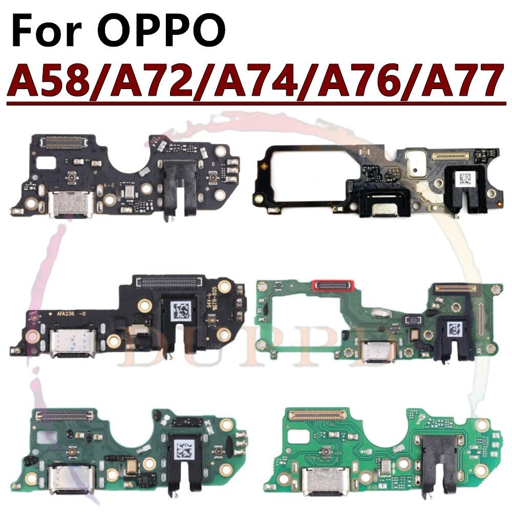 Asli Untuk OPPO A72 A74 A76 A77 A77s A58 Pengisian Cepat Tipe-C USB Konektor Board Dock Flex Cab