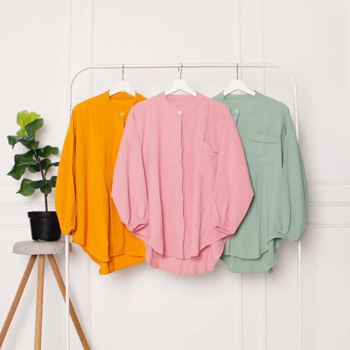 DS179 >> [BIG SIZE / JUMBO] Blouse Kemeja Wanita Dewasa LD 130 cm / Blus Baju Cewek Perempuan Muslim