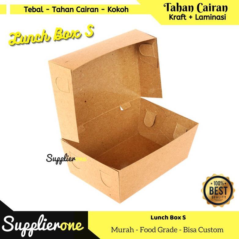 Bisa Cod Lunch Box S / Lunch Box Paper / Paper Lunch Box / Box Ayam / Box Dimsum / Kemasan Dimsum Ho