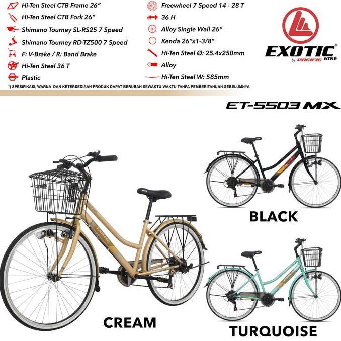 Terbaru Sepeda Cewek Dewasa Ctb 26 Inch Exotic 5503 Mx